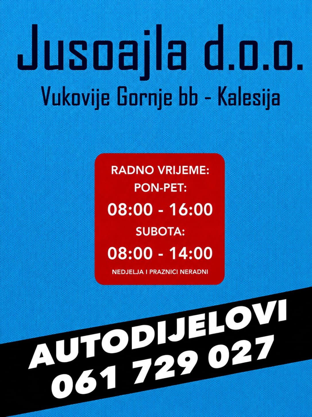 JUSO AJLA informacije, adresa i radno vrijeme